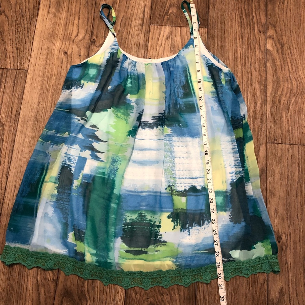 Paradise Blue, Green & White Tunic Tank - Picture 11 of 12